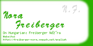 nora freiberger business card